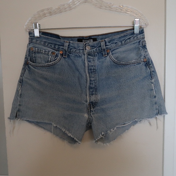 Reformation Pants - Reformation Light Wash Cutoff Denim Shorts